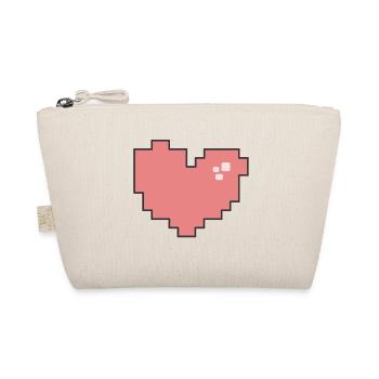 Cœur Pixel - Trousse biologique - nature - Devant