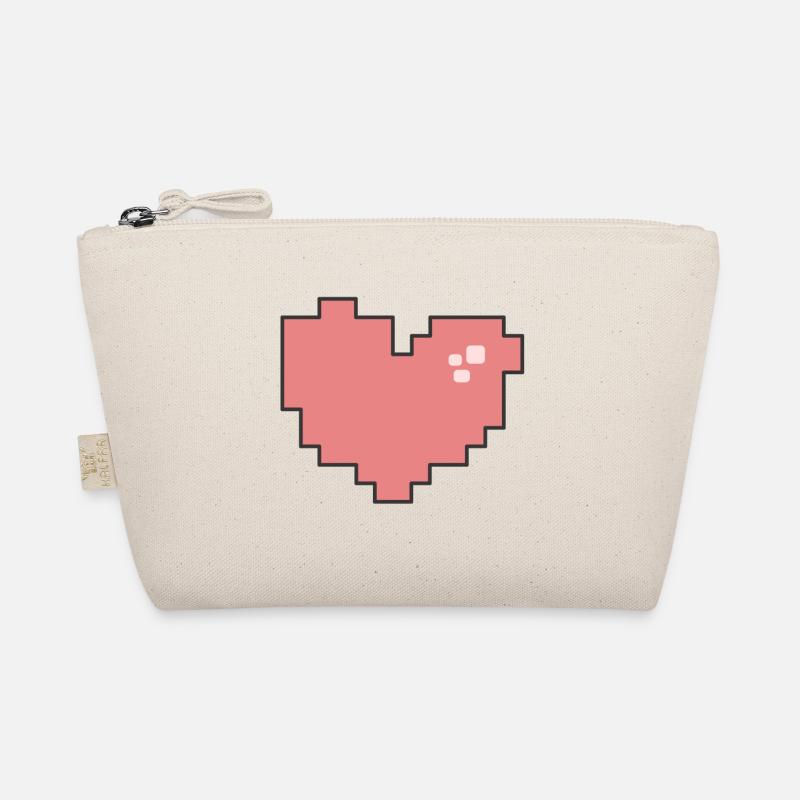 Heart Pixel Organic Pouch