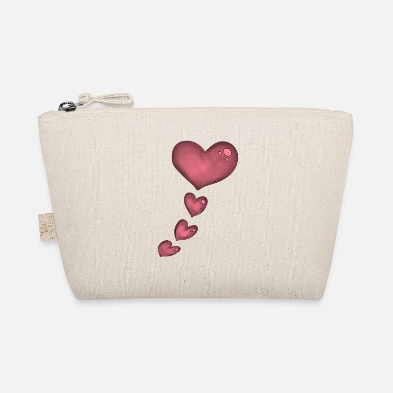 pinkes Herz Bio-Täschchen