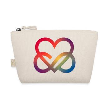 Colorful heart symbol love infinite sign - Organic Pouch - nature - Front
