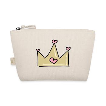 Crown Hearts Heart - Organic Pouch - nature - Front