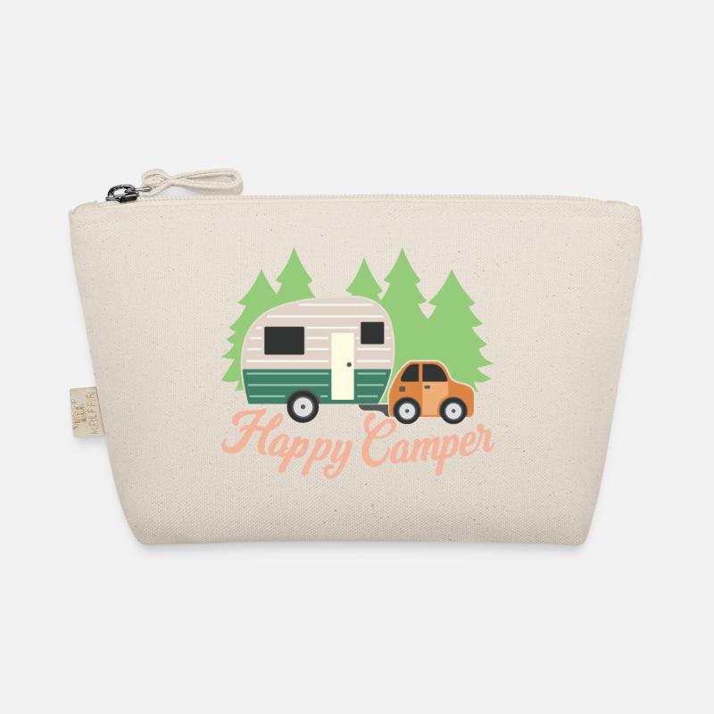 Happy Camper, Hiking & Camping Lover, Camper Gift Organic Pouch