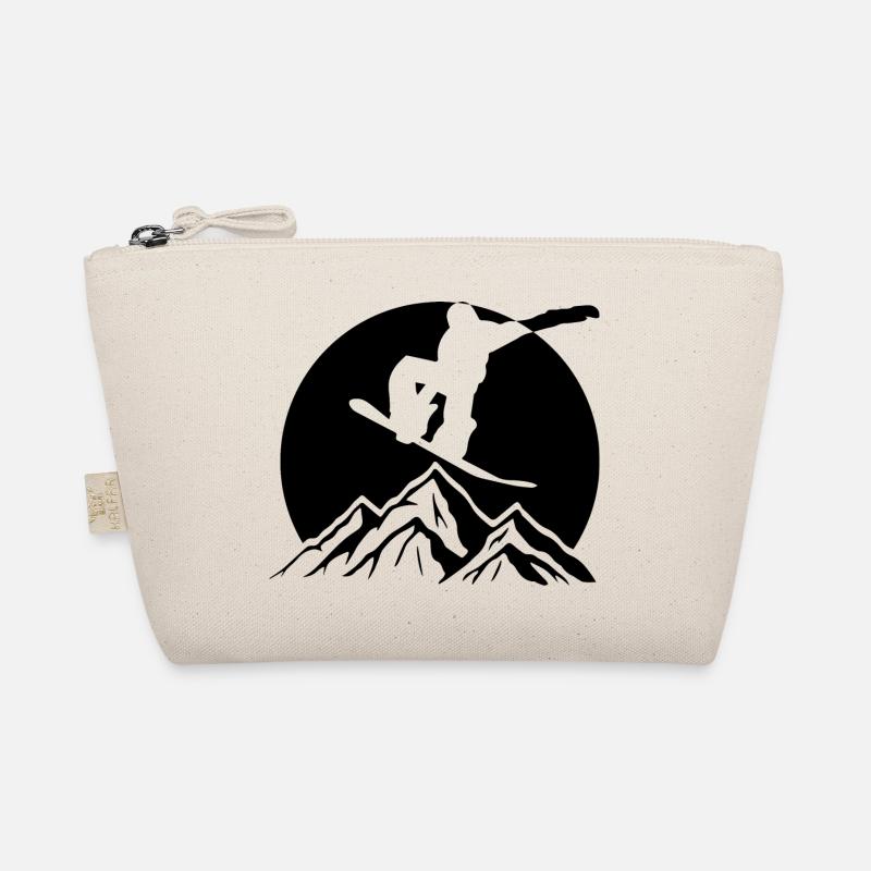 Snowboard Snowboarder Bio-Täschchen