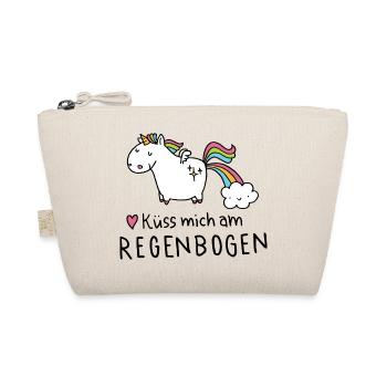 Kü mich am Regenbogen - Bio-Täschchen - Natur - Vorne