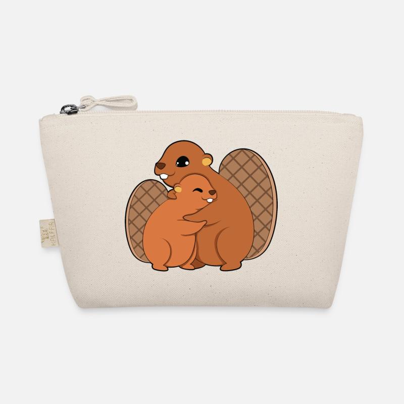 Beaver Hugging Organic Pouch