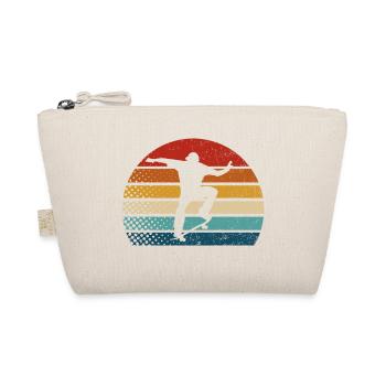 Skateboarder Skateboard Skate Skater Retro Skate - Organic Pouch - nature - Front