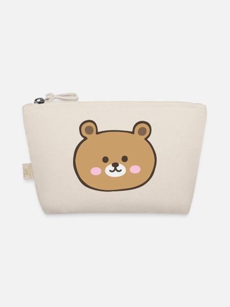 Bear Face - Organic Pouch - nature - Front
