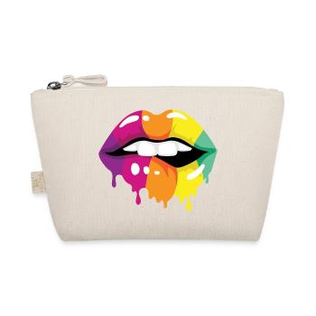 Farbige Lippen - Bio-Täschchen - Natur - Vorne