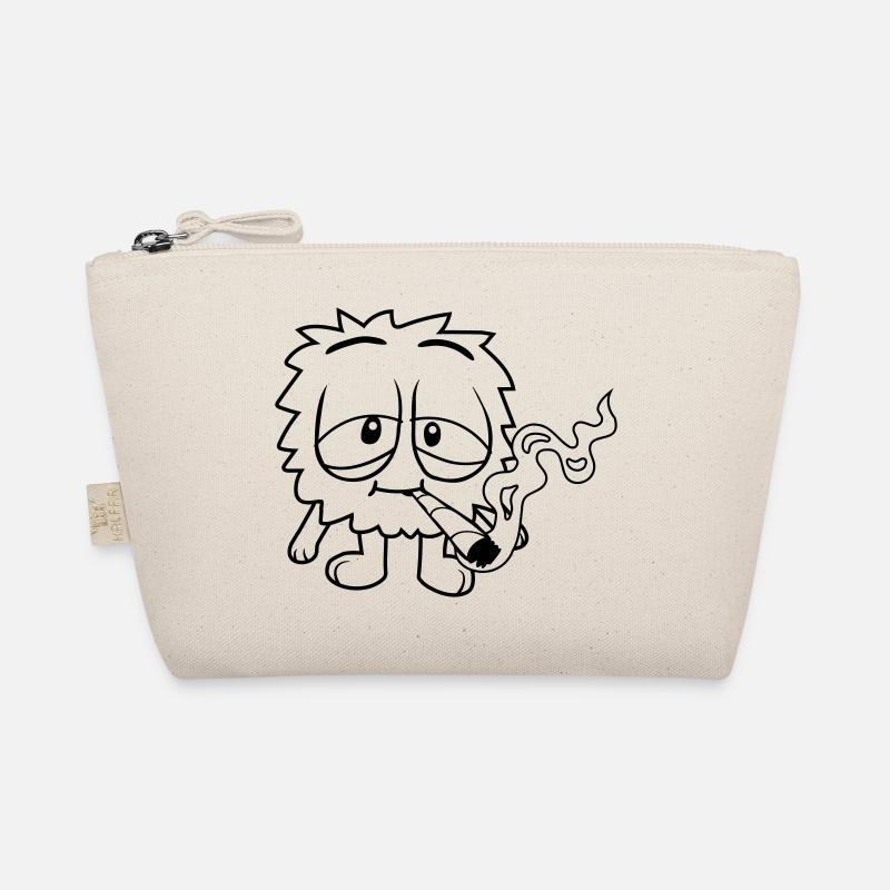 Cute smoking monster Organic Pouch