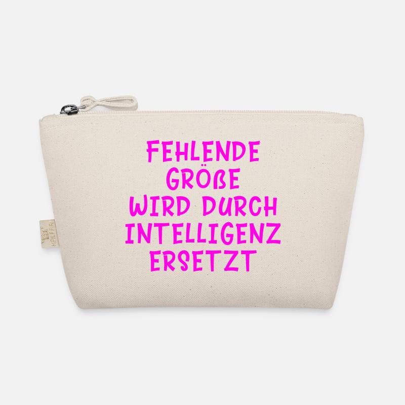 Fehlende Größe Spruch Kleiner Mensch Geschenk - Bio-Täschchen - Natur
