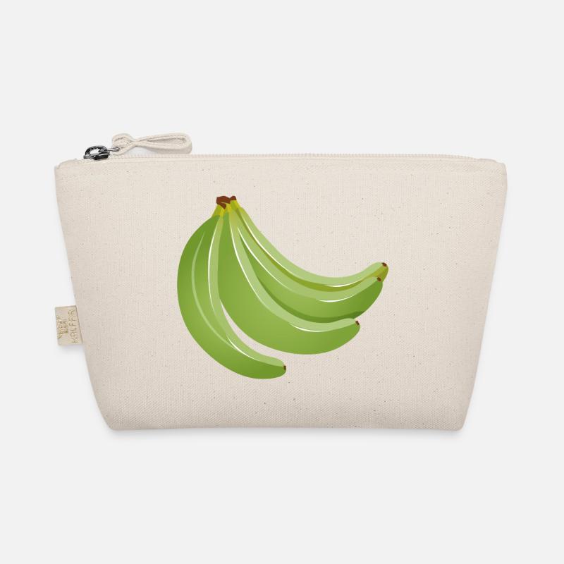 quatre bananes non mûres vert vif Trousse biologique
