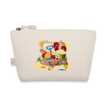 full of suitcases packed for the beach holiday - Organic Pouch - nature - Front