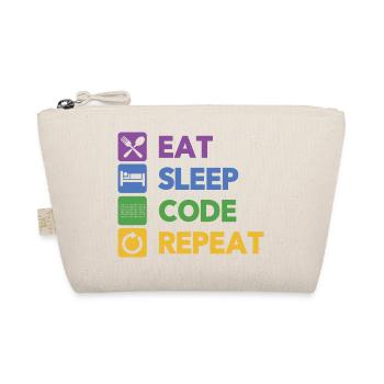 Eat Sleep Code Repeat Coder Programmer Software De - Bio-Täschchen - Natur - Vorne