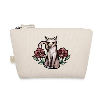 Vintage White Cat Roses - Organic Pouch - nature - Front