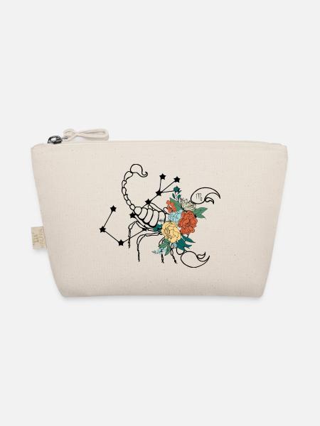 Zodiac Flower Retro - Organic Pouch - nature