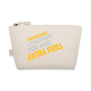 Exercise Extra Fries Zitat - Bio-Täschchen - Natur - Vorne