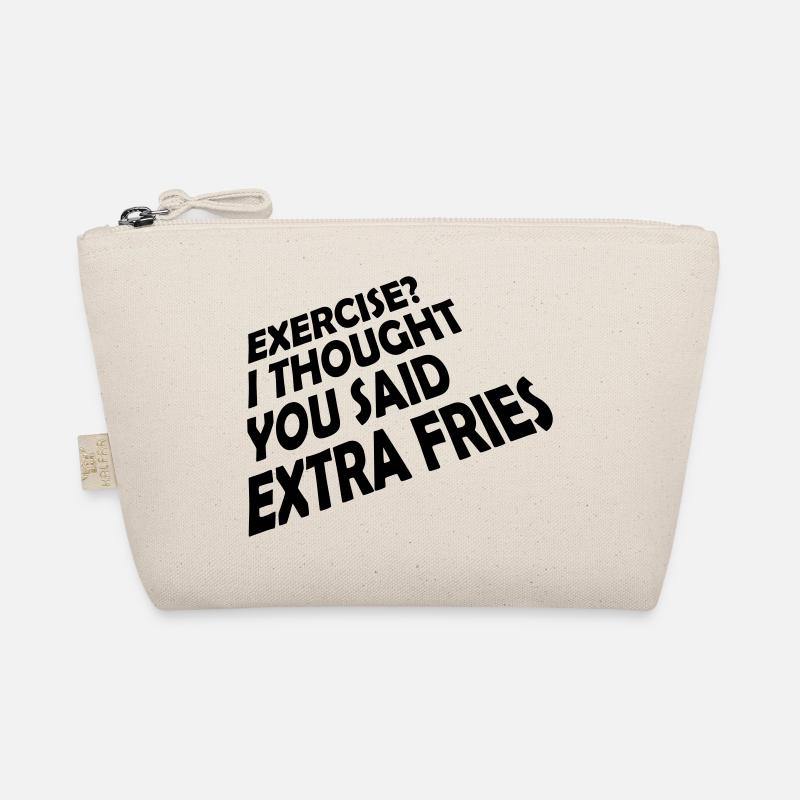 Exercise Extra Fries Quote Organic Pouch