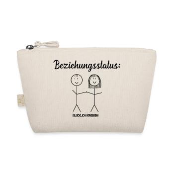 Beziehungsstatus: glücklich vergeben - Bio-Täschchen - Natur - Vorne