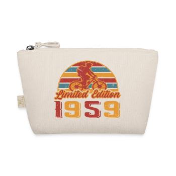 Bicycle Cyclist Bike Birthday Year of construction 1959 - Organic Pouch - nature - Front