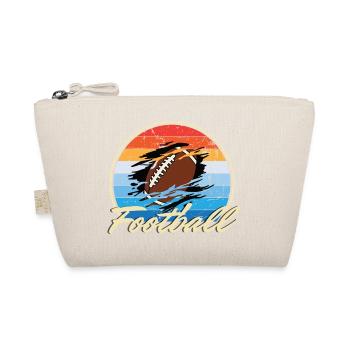 American Football playing Football Geschenk idee - Bio-Täschchen - Natur - Vorne
