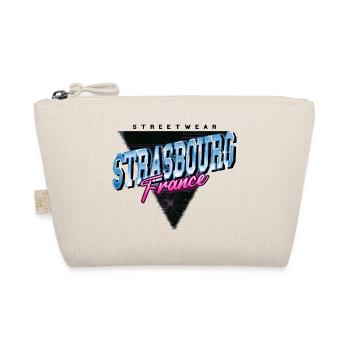 Straßburg Frankreich Stadt Skyline Vintage Retro - Bio-Täschchen - Natur - Vorne