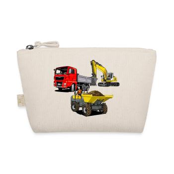 Construction site vehicles - Organic Pouch - nature - Front