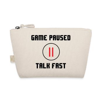 Game Paused Talk Fast Video Game Player Gaming Gam - Bio-Täschchen - Natur - Vorne