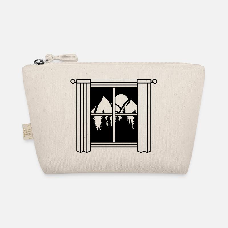 Curtain Moon Mountains Window Organic Pouch