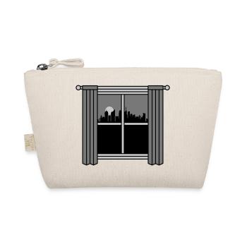 Big city window curtain at night - Organic Pouch - nature - Front
