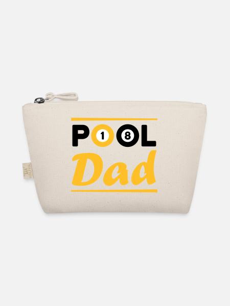 Pool dad (Billardkugeln 1 und 8, Billardqueues) - Bio-Täschchen - Natur - Vorne