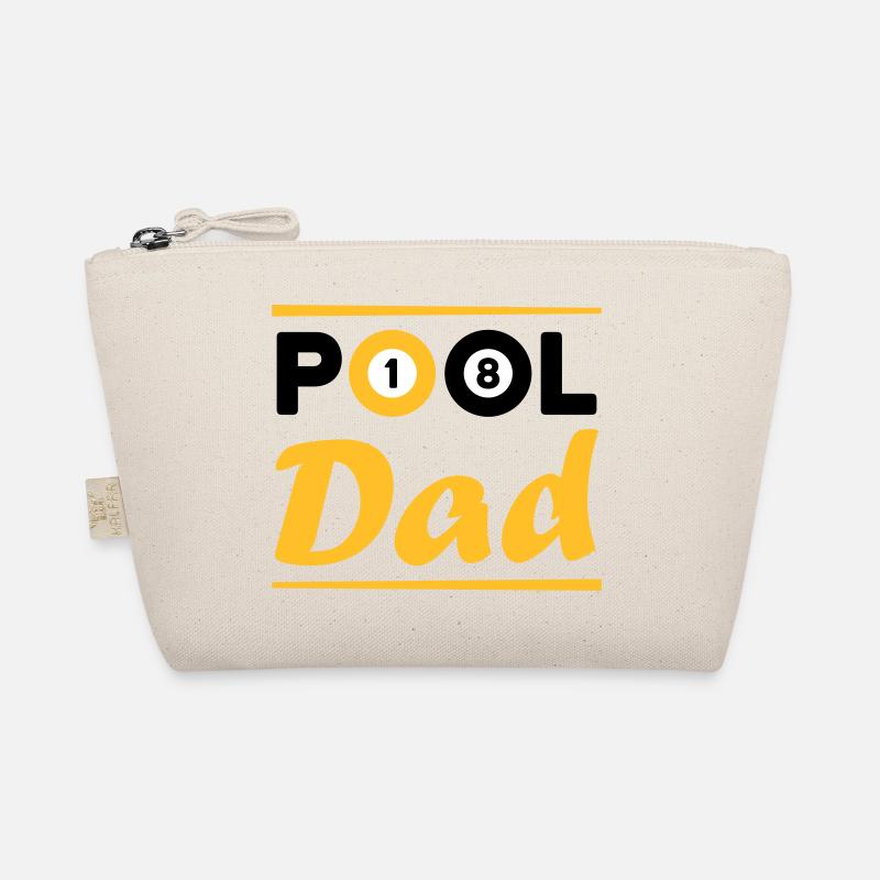 Pool dad (billiard balls 1 and 8, billiard cues) Organic Pouch