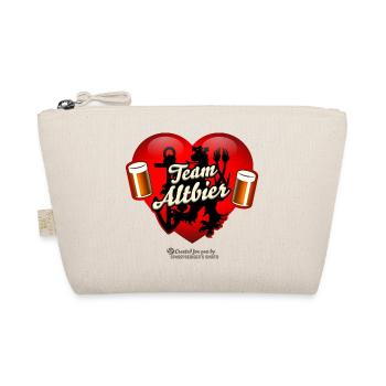 Altbier aus Düsseldorf Herz, Bierglas & Löwe - Bio-Täschchen - Natur - Vorne