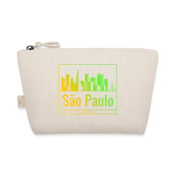 São Paulo skyline in neon gradient - Organic Pouch - nature - Front