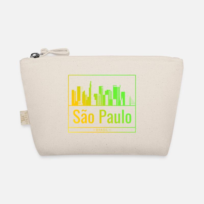 São Paulo skyline in neon gradient Organic Pouch