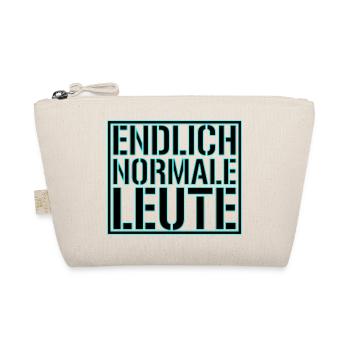 Endlich Normale Leute | Farben änderbar - Bio-Täschchen - Natur - Vorne