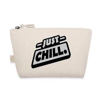 Just Chill Text Logo - Organic Pouch - nature - Front