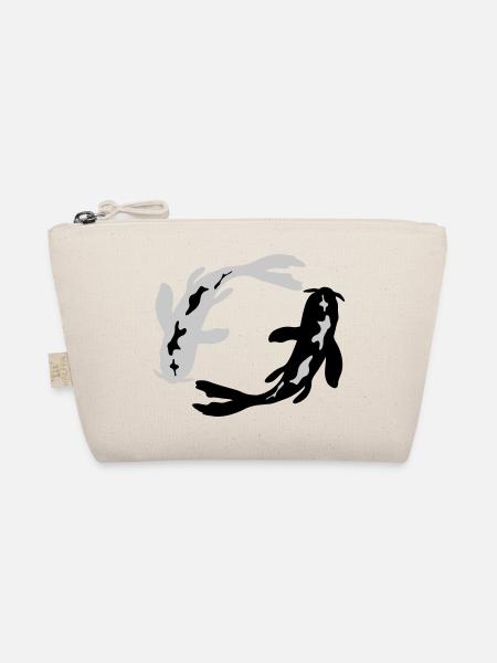 Nishikigoi Kreis Koi Design - Bio-Täschchen - Natur - Vorne