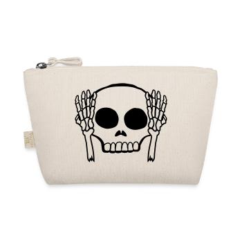Deaf Skull Hear nothing - Organic Pouch - nature - Front