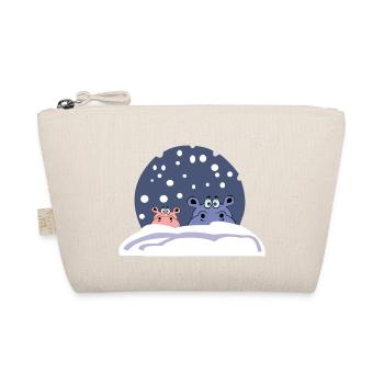 christmas snow hippo kids kids hippo - Organic Pouch - nature - Front