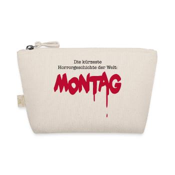 Wortwitz Montag Horrorwitz - Bio-Täschchen - Natur - Vorne