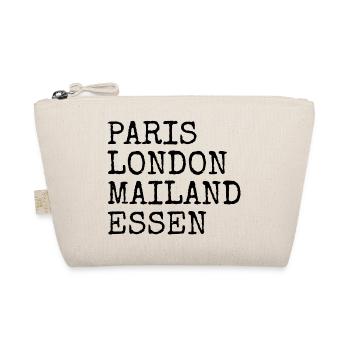 Essen Paris London Mailand Heimat Liebe Essener - Bio-Täschchen - Natur - Vorne