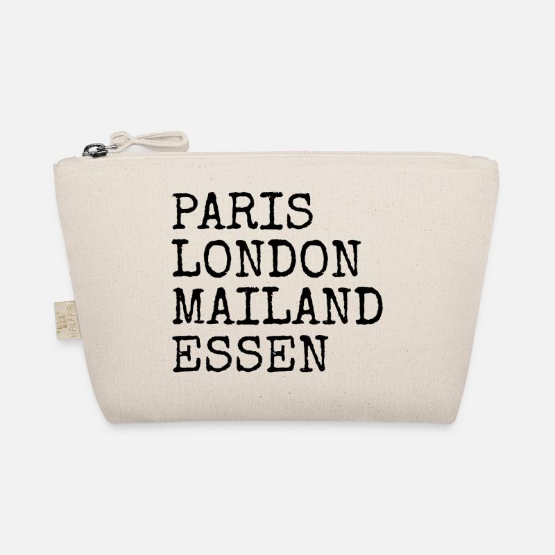Essen Paris London Mailand Heimat Liebe Essener - Bio-Täschchen - Natur