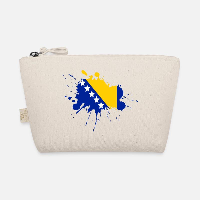 Bosnien Flagge Fleckendesign Bio-Täschchen