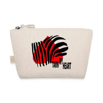 Camoufler mon cœur en motif zèbre - Trousse biologique - nature - Devant