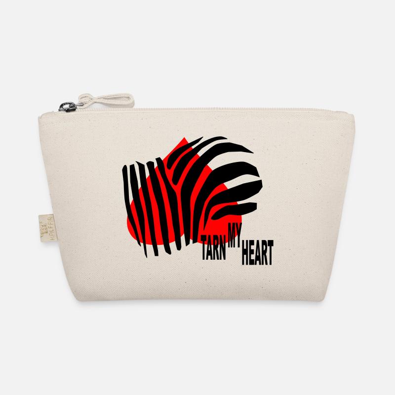 Camouflage my Heart in zebra pattern Organic Pouch