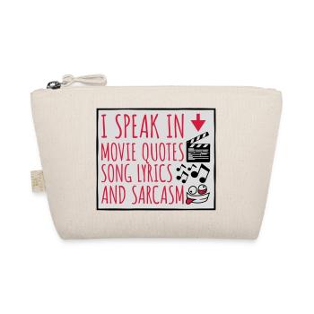 speak lyrics and sarcasm - Organic Pouch - nature - Front