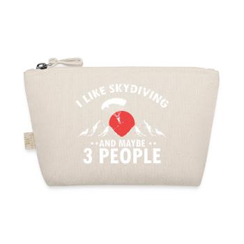 I Like Skydiving & Maybe 3 People Funny Skydiver - Bio-Täschchen - Natur - Vorne