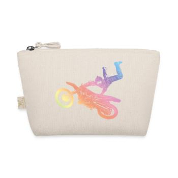 Motocross Silhouette - Bio-Täschchen - Natur - Vorne
