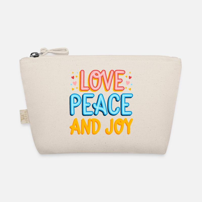 Liebe Frieden und Freude originelle Geschenkidee Bio-Täschchen