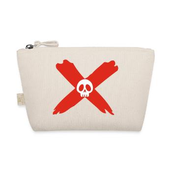 Skull and scarlet cross - Organic Pouch - nature - Front
